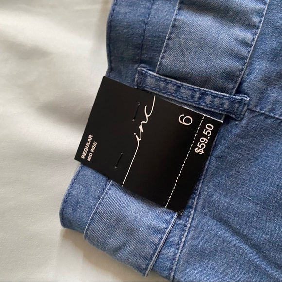 INC Denim High Waisted Shorts - Picture 2 of 4